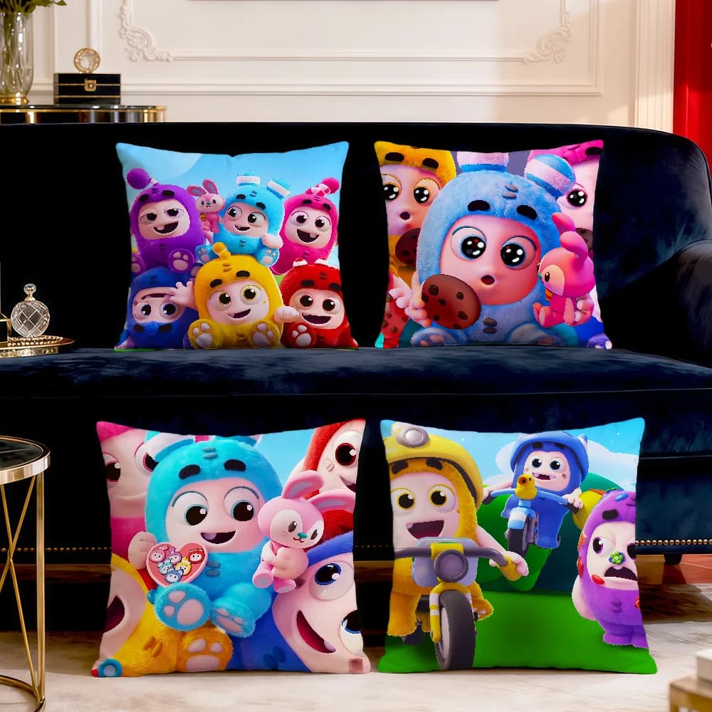 Cute Cartoon Funny M-Minibods Soft Pillow Cover For Sofa Home Living Room Decor Protective Covers Hogar Pillowcase