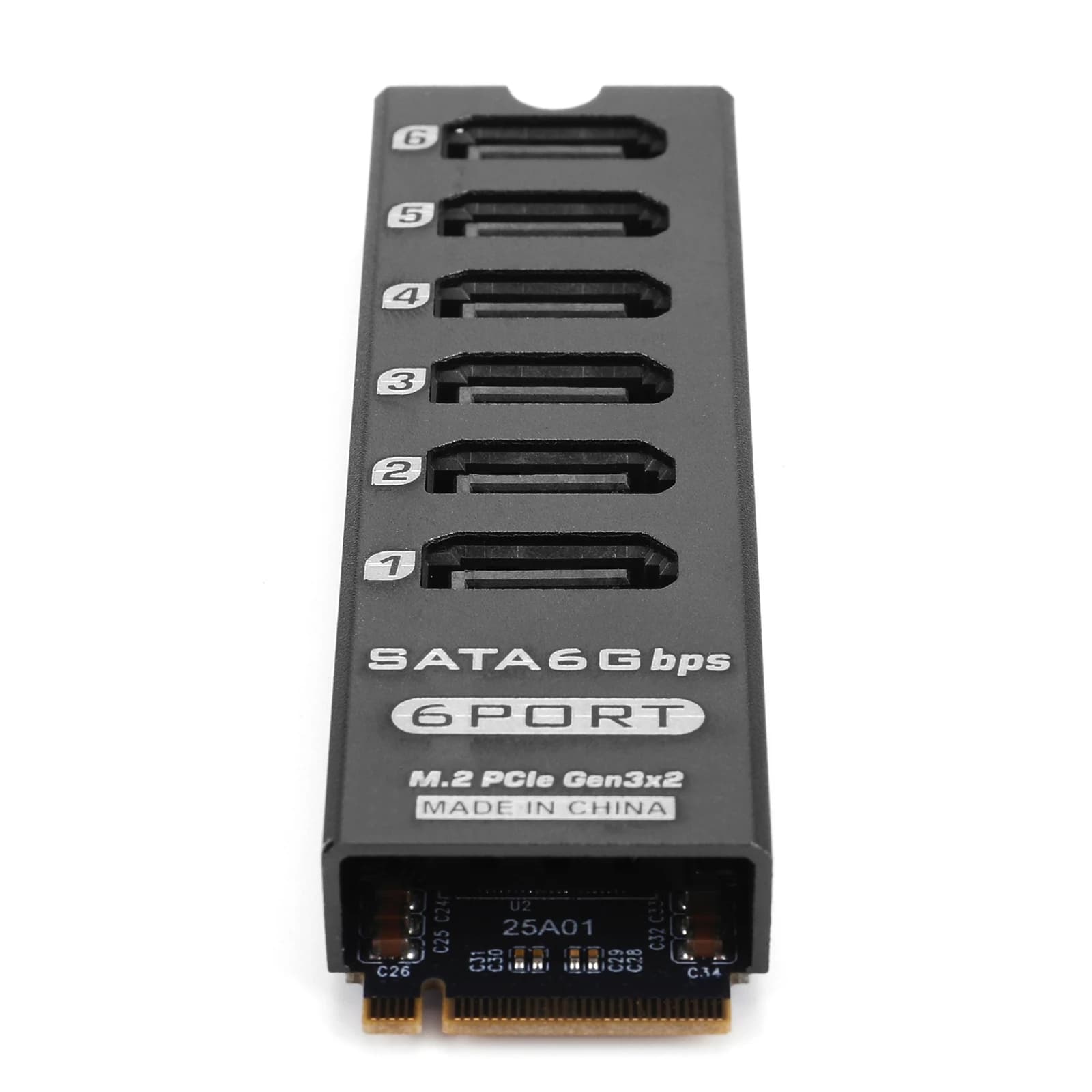 PCIe 3.0 6 Port SATA 6Gbps Expansion Card ASM1166 NAS Synology HDD SSD PM Support Aluminum Alloy Storage Adapter