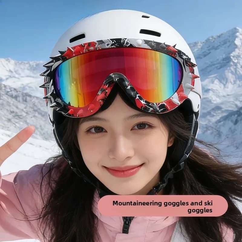 Occhiali da Sci con Montatura Grande, Lenti Antiurto e Antiriflesso, Occhiali per Sport Invernali, Snowboard e Sci