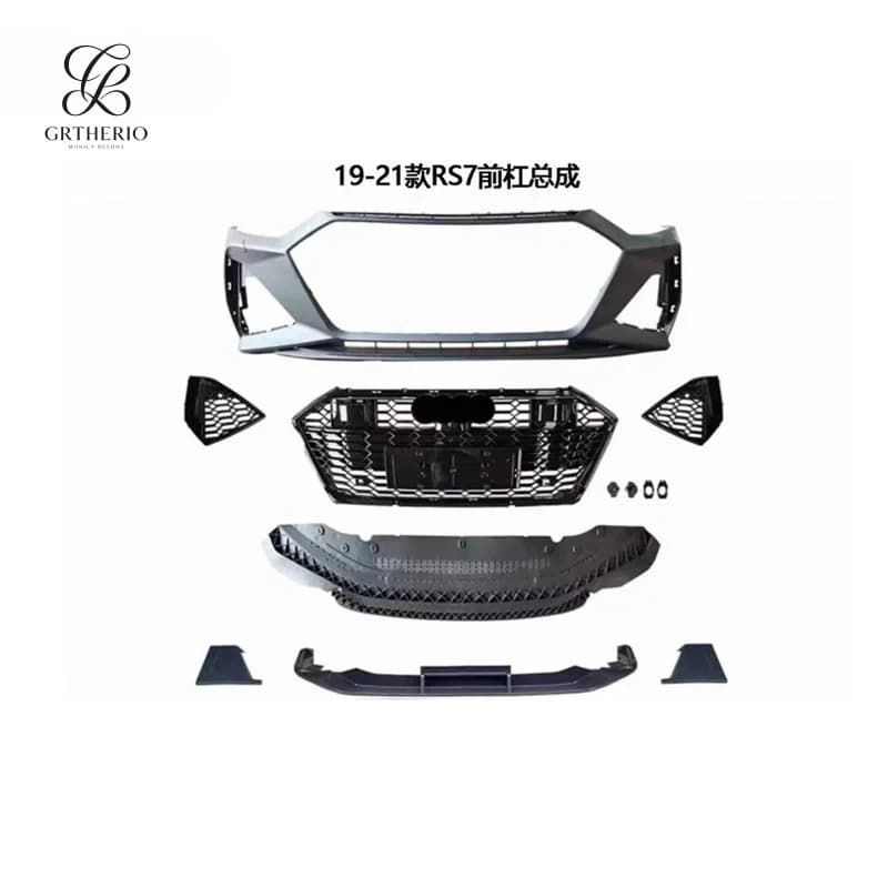 Kit Carrozzeria Grande per Audi A7 Modificato RS7, Griglia Paraurti 2019 C8, Diffusore Posteriore