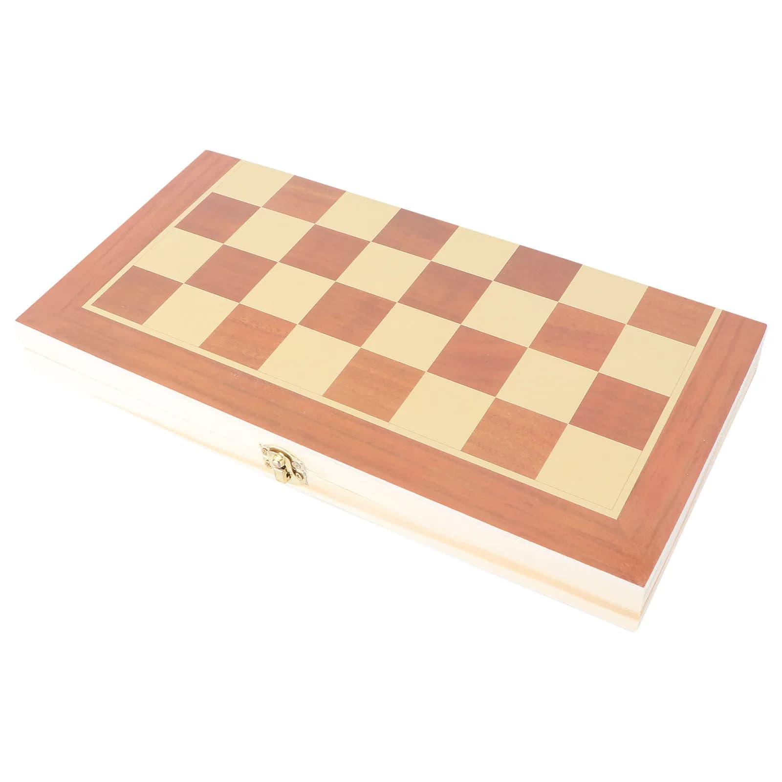 Premium Folding Wooden Chess Set Basswood Walnut Veneer Board with Smooth Crafted Pieces Portable for Travel Home Office School