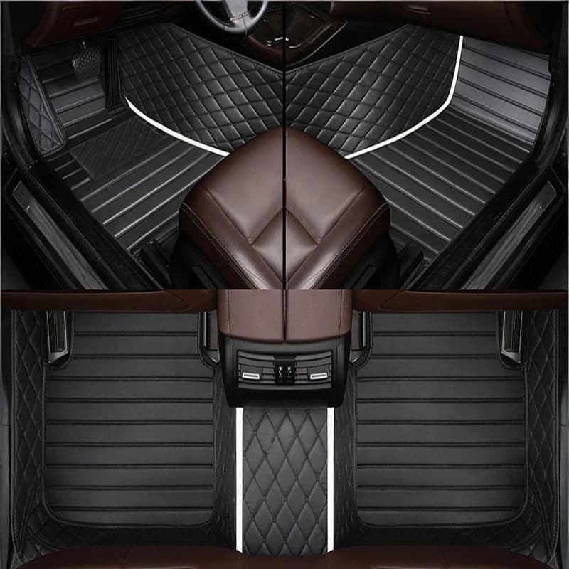 Set di 3 Tappetini Auto Personalizzati a Copertura Totale per Kia Carens 5 Posti 2007-2012, 7 Posti SHUMA 2010-2017, Accessori Auto