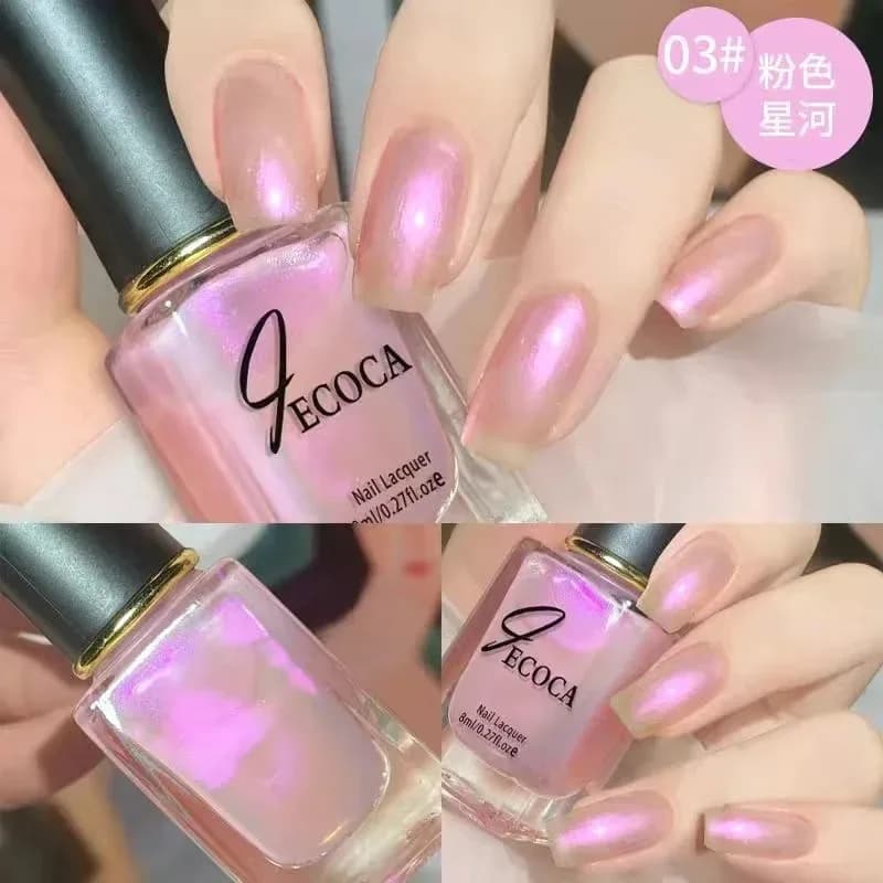 Smalto per unghie con Glitter Laser smalto per unghie arcobaleno 8ml vernice Laser brillante Glitter unghie 3-in-1 strumenti per Nail Art Nagel a base d'acqua