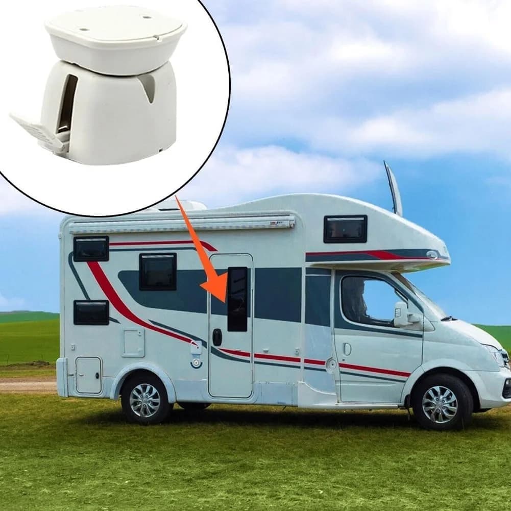 Fermo Porta in Nylon per Caravan, Camper e Motorhome - Limitatore di Apertura con Chiusura a Pressione