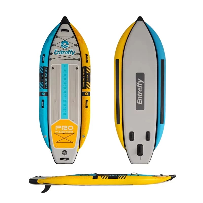 Tavola da paddle da pesca galleggiante gonfiabile per kayak da mare da pesca di alta qualità personalizzata per esterni
