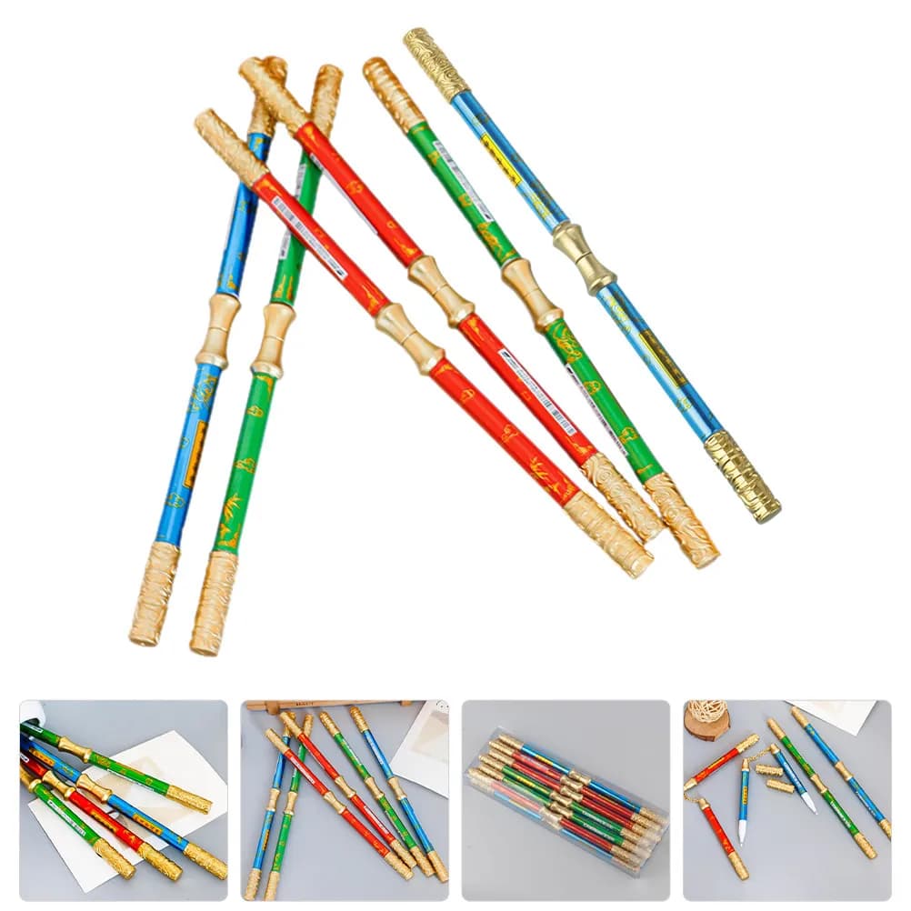 Set di 6 Penne Gel Creative a Doppia Punta, Scrittura Fluida, Penne Divertenti per Studenti, Articoli Scolastici, Penne per Firme con Disegni Cartoon, Assortite