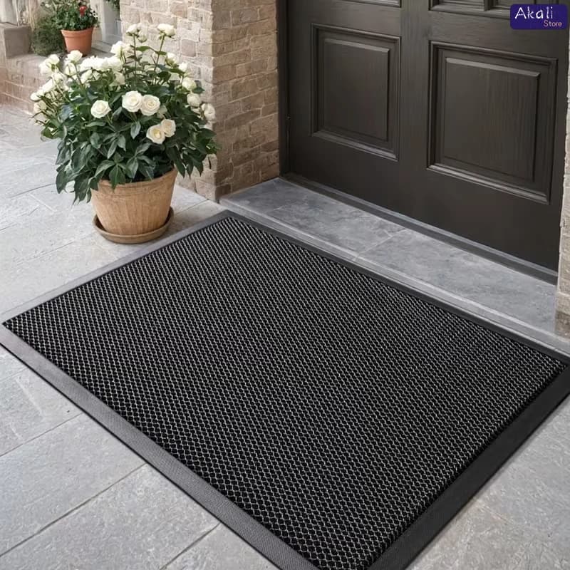 Tappetino Antiscivolo in PVC per Interni ed Esterni, Impermeabile, Cattura Sporco, Resistente, con Base in Gomma, per Ingresso Casa