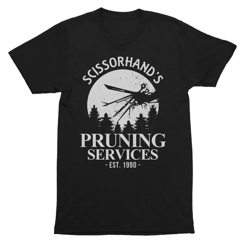 Scissorhands Pruning T Shirt Adults Funny Movie Parody Mens Pop Culture Men's