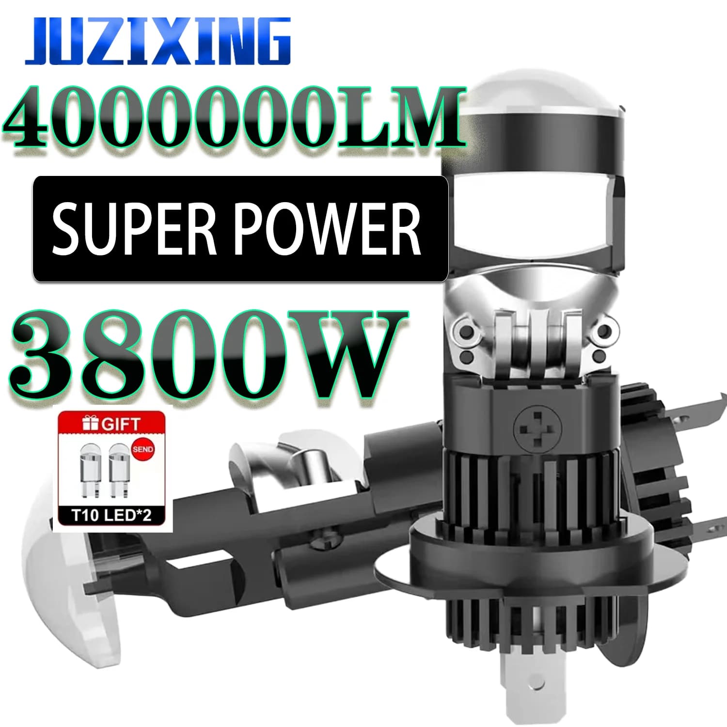 JUZIXING Auto Mini Lente 1:1 Wireless H8/H9/H11 H7 H4 9005 9006 Proiettore Faro Fendinebbia RHD LHD Plug & Play su Auto Lampada