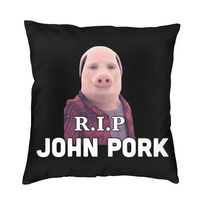 John Pork RIP Pillow Sheet Decor for sofa Federa for square cushion 40x40 cm
