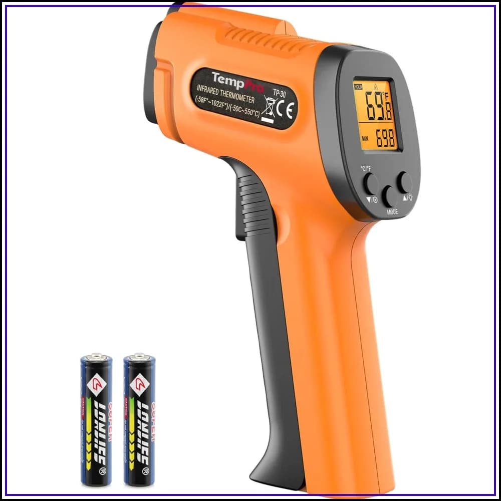 Infrared Thermometer Gun -58°F~1022°F, Adjustable Emissivity, Fast & Accurate for Cooking, HVAC, Auto