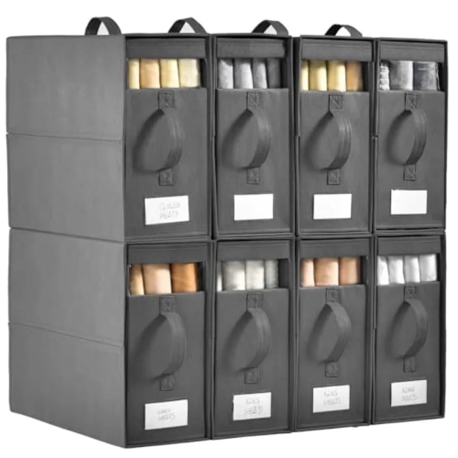 Organizzatori e Contenitori per Lenzuola Grandi, Organizzatori e Contenitori Pieghevoli per Biancheria da Letto e Armadi