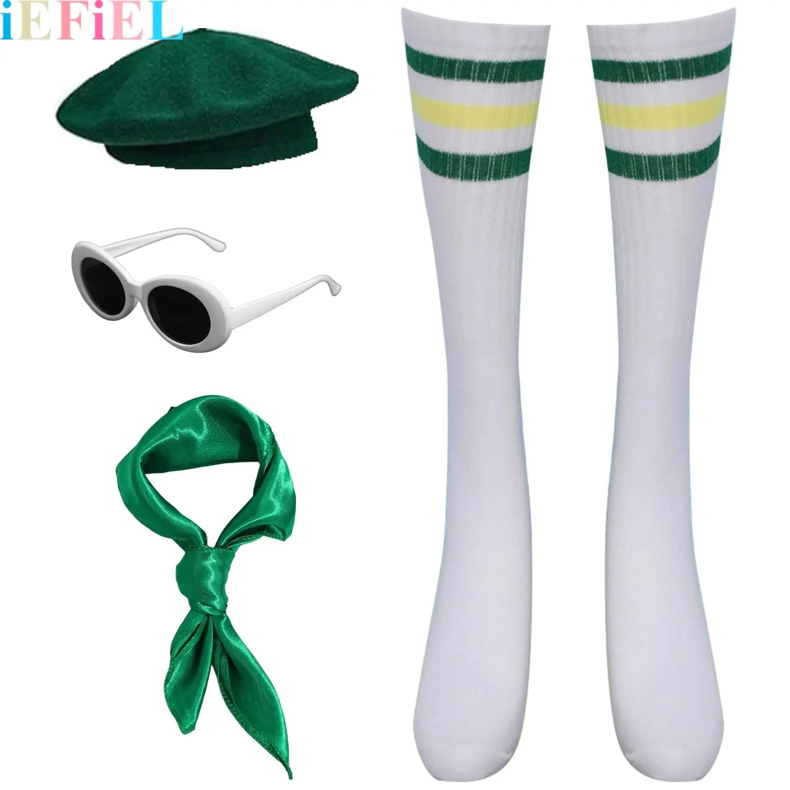 Halloween Dress Up Set Costume Accessories Including Hat Sunglasses Kerchief Etc Party Costumes Dress Up Supplies for Adults