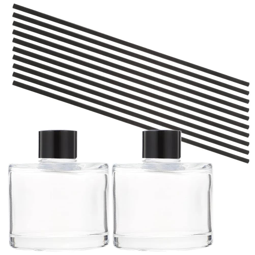 1Set Aroma Diffuser Bottles Glass Perfume Diffuser Bottle Desktop Essential Oil Volatile Bottle Home Office Spa Decoration