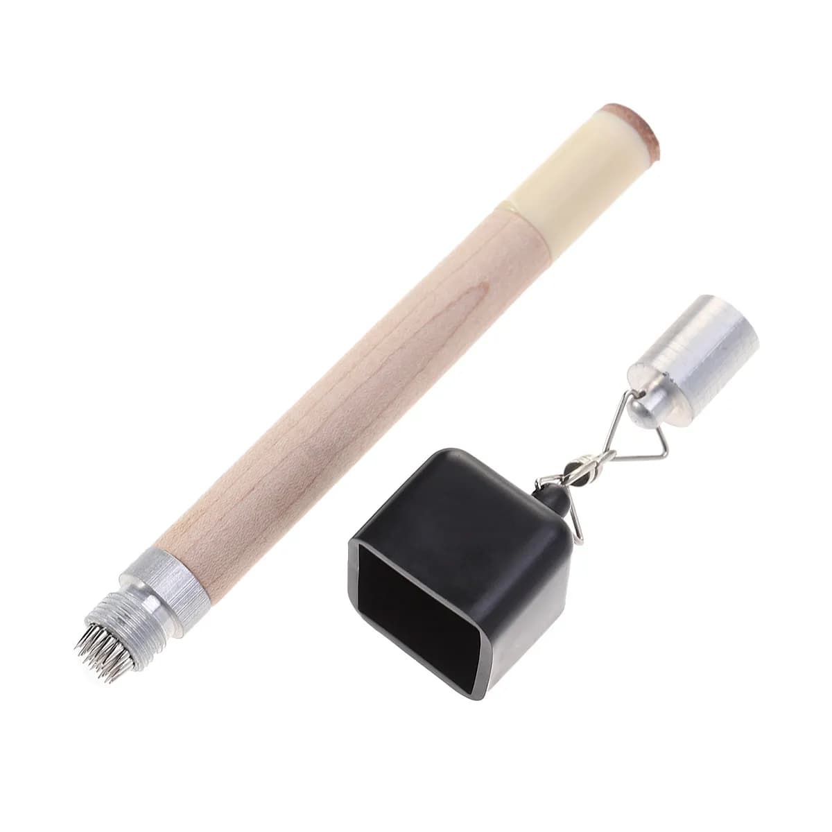 Porta Gessetti da Biliardo 2 in 1 con Puntatore, Portachiavi Piccolo, per Puntali Stecca da Biliardo, Uso Domestico e Commerciale, Accessorio per Snooker