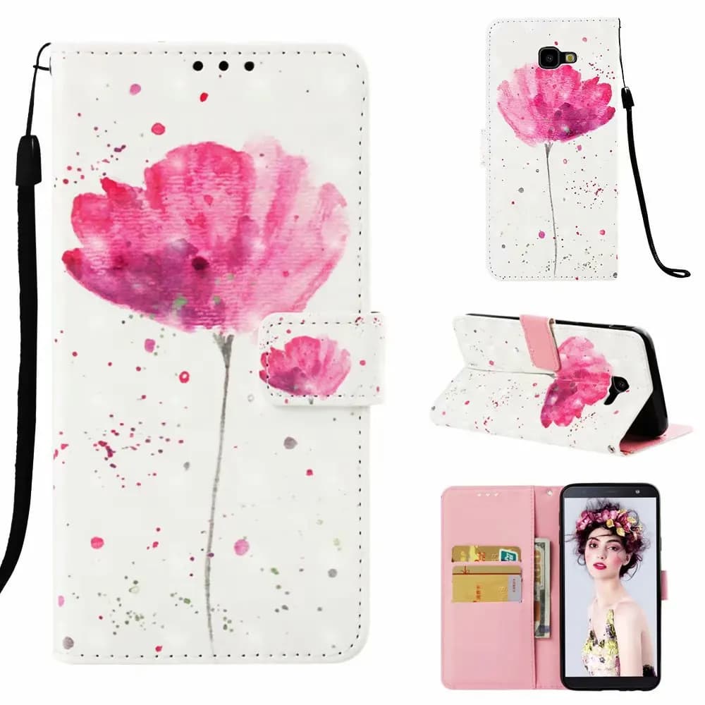 Custodia a libro con pittura 3D per Honor GR Pro 5G Magic 7 Pro 6 Lite 5 Blocco RFID in pelle 3 slot per schede Corda da polso Portafoglio Copertina del libro