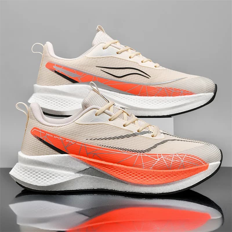 Men's Running Shoes with Carbon Plate, Specialized for Marathon, Breathable and Lightweight, Comfortable and Anti-slip Women's Sneakers