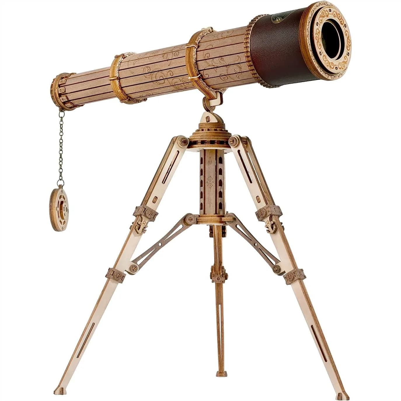 Puzzle 3D in Legno, Modello di Telescopio Monoculare, Kit Scientifico Fai-da-Te per Adulti e Adolescenti, Idea Regalo