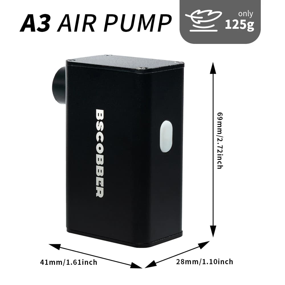 BSCOBBER Accessori bici Pompa di aria portatile elettrica Gonfiatore per pneumatici Lampada di emergenza 100PSI MTB bici da strada Powerbank