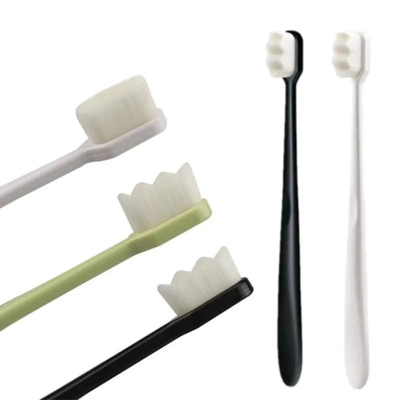 Spazzolino da denti ultra-fine con milioni di nano setole, spazzolino per adulti, pulizia profonda dei denti, portatile, da viaggio, per l'igiene orale.