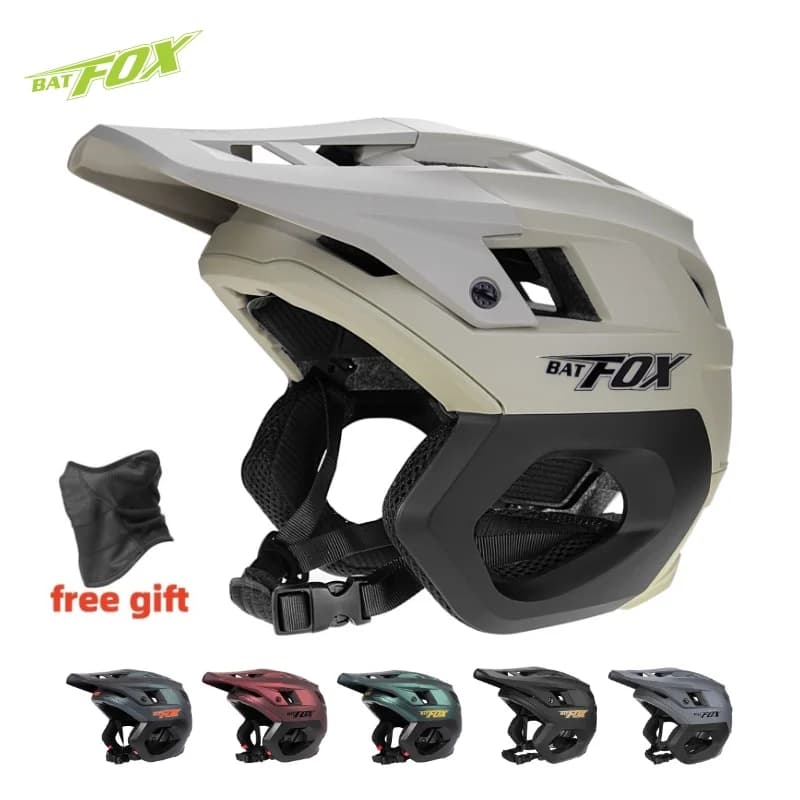 BATFOX 3/4 Bicycle Helmet MTB Half Face Helmet Mountain Bike Helmet Ear Protection Sports Cycling Running equipment CE/EN1078