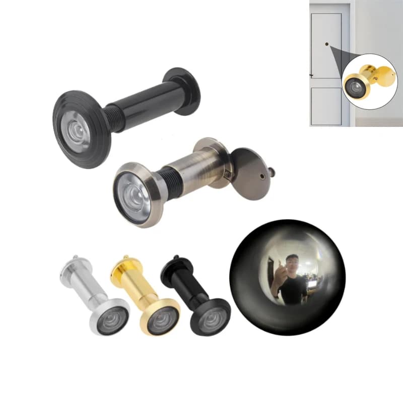 220 ° Spioncino per porta Foro di sorveglianza Lente in vetro HD Spioncino grandangolare Sicurezza Porta nascosta Lente in vetro regolabile