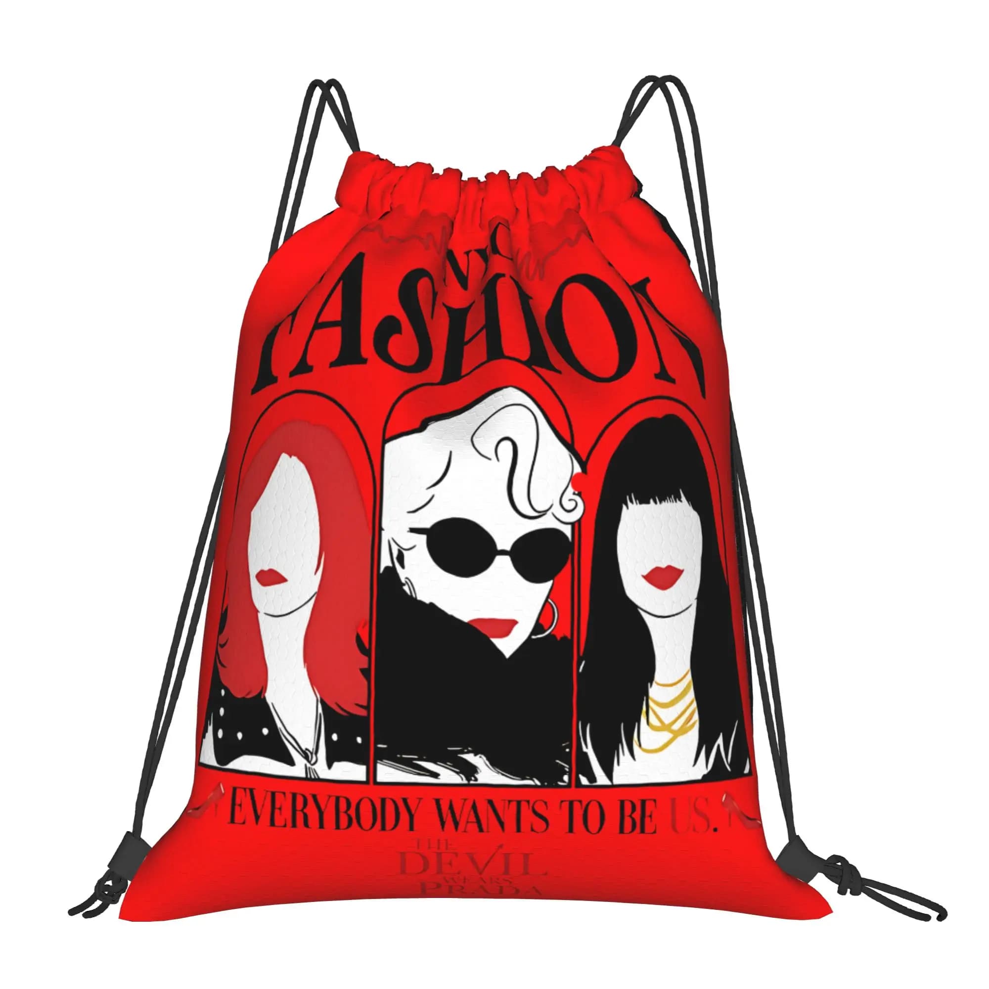1 pezzo NYC Fashion Design Comedy Lover The Devil Wears Prada ‌ Sacche con coulisse per palestra, zaino portaoggetti, borsa porta scarpe per la scuola
