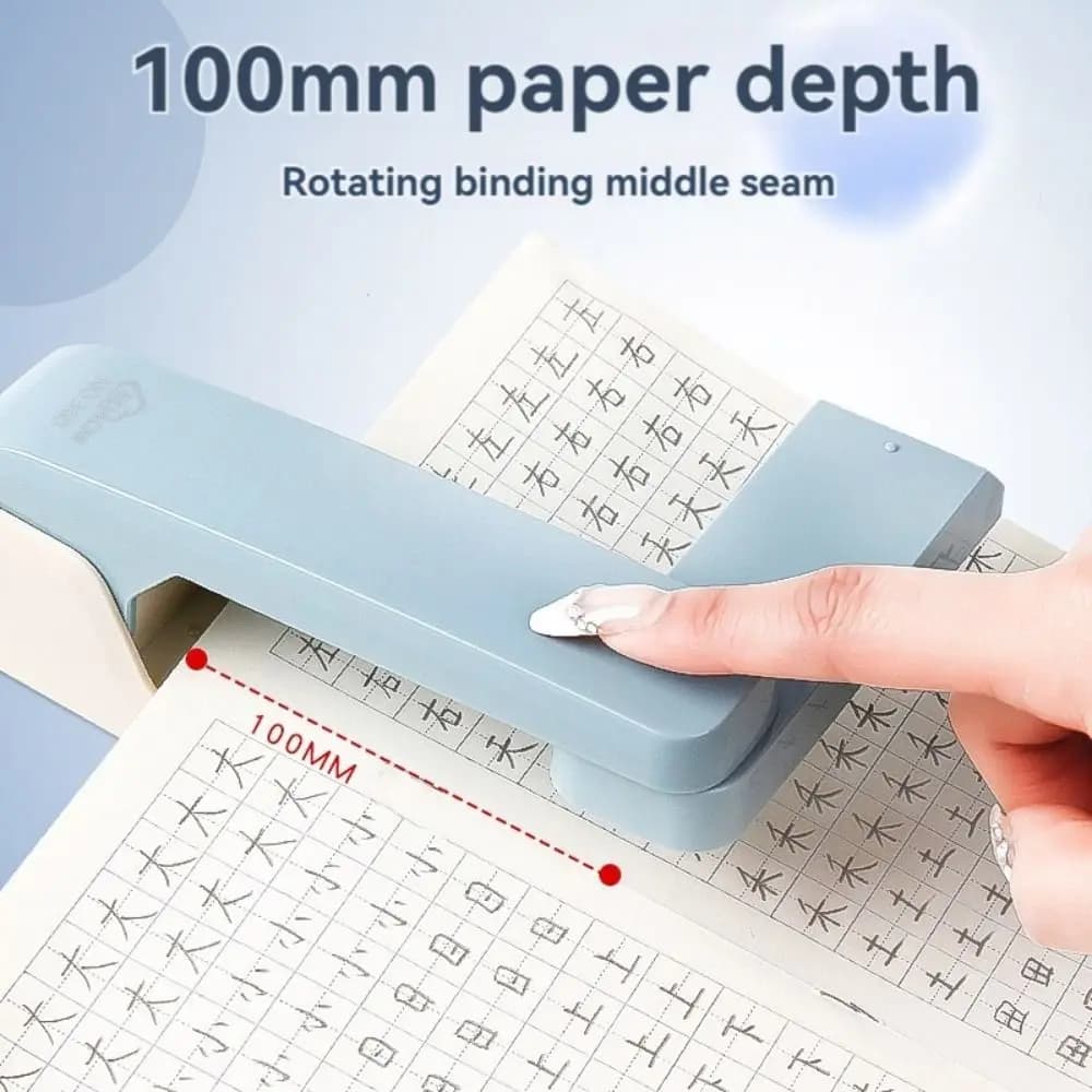 Cucitrice da tavolo rotante a 360 gradi Cucitrice multifunzione in metallo per risparmiare manodopera Cucitrice portatile semplice per carta Business