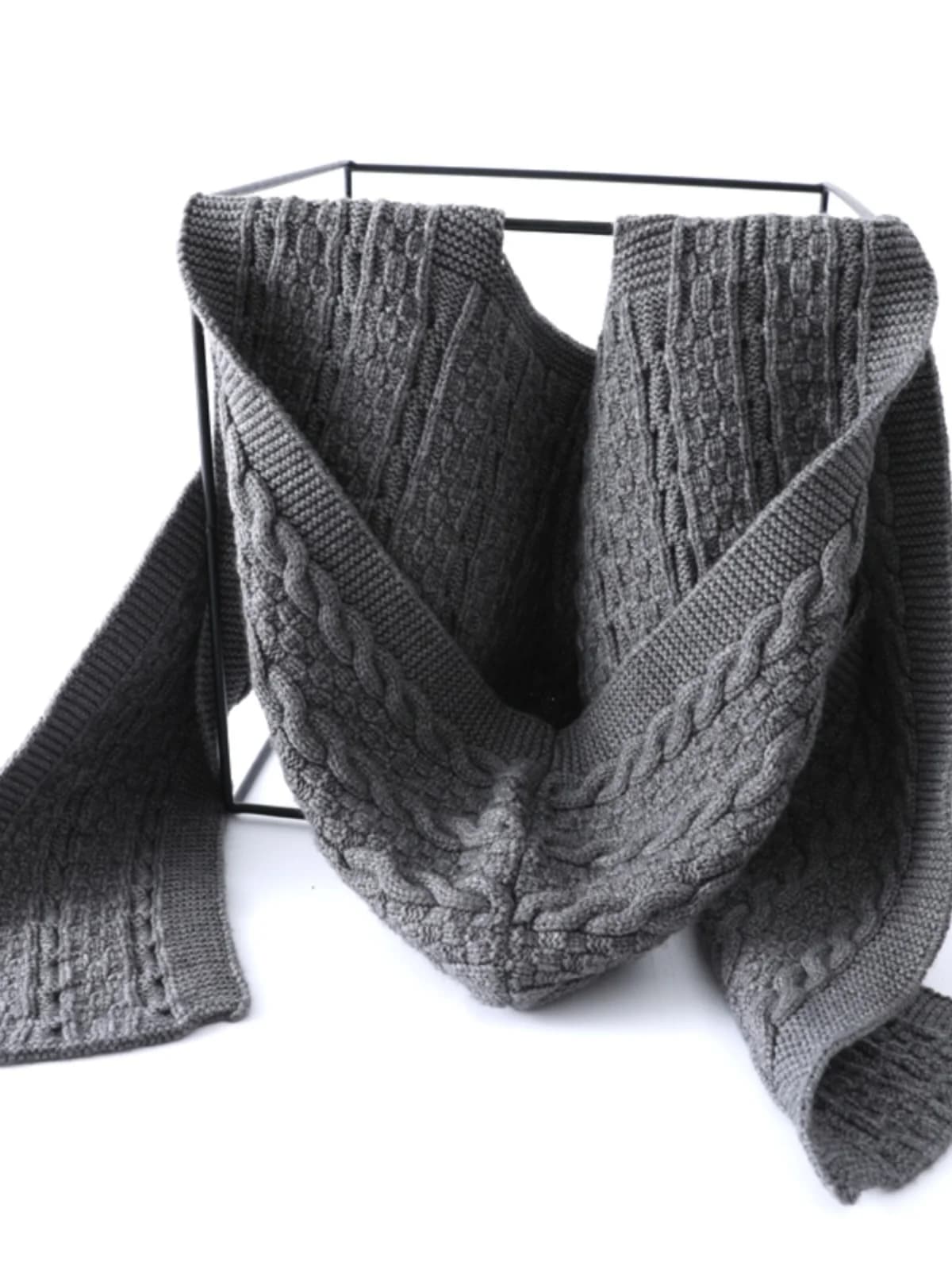 Women's Knitted Hat Scarf Shoulder Wrap Autumn Winter Fashion Outerwear Twisted Knit Fake Collar Stylish Neck Warmer Top