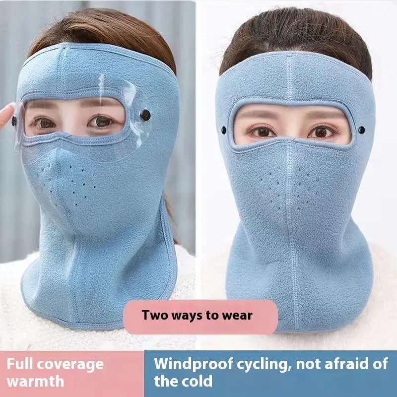 Maschera Antivento Invernale, Cappello da Sci Traspirante, Maschera in Pile con Occhiali HD Antiappannamento, Passamontagna per Ciclismo