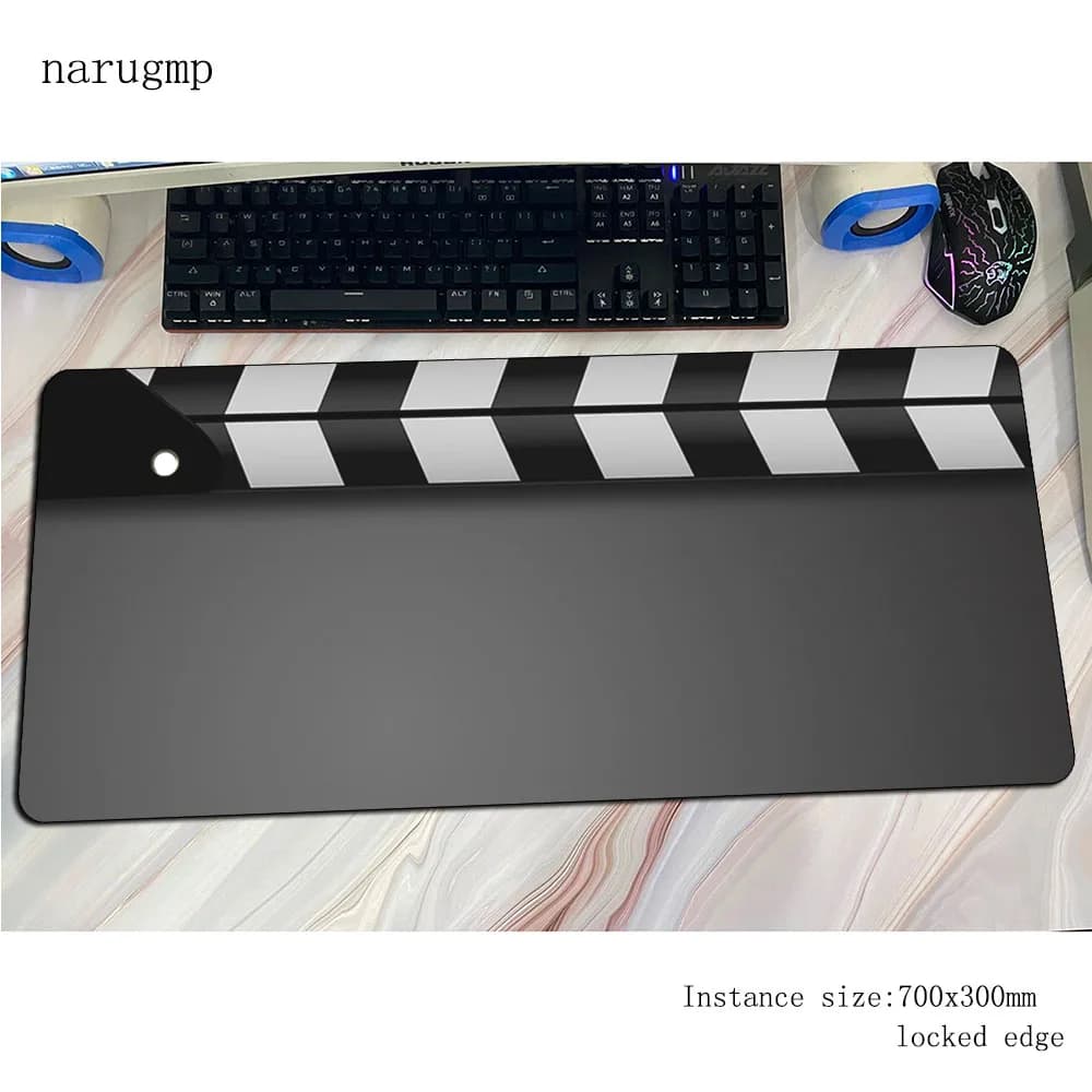 Tappetini per film Clapperboard con bordo bloccato tappetino per mouse da gioco grande tastiera tappetino per mouse esports notebook accessori per giocatori tappetino padmouse