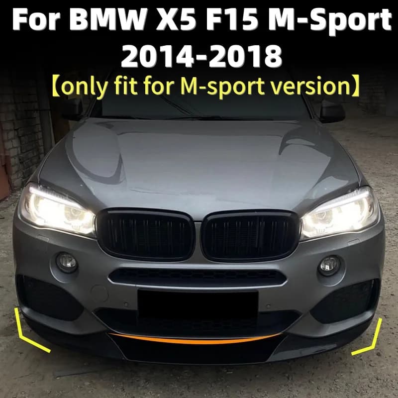 3 pz Paraurti Anteriore Splitter Labbro Auto Diffusore Body Kit Spoiler Accessori Auto Ricambi Auto Per BMW X5 F15 M-Sport 2014-2018