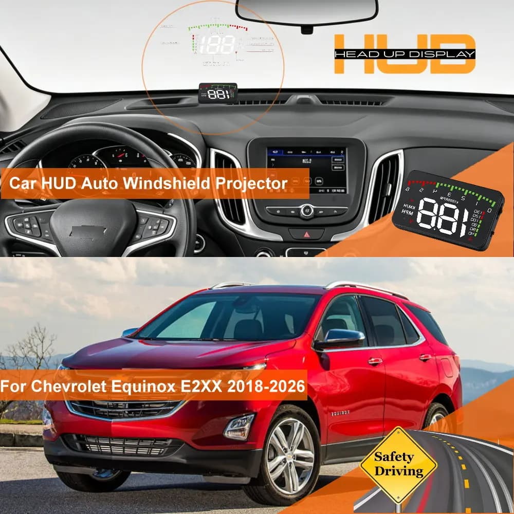 Display HUD per auto per Chevrolet Equinox GMT191 2005-2009 D2XX 2010-2017 E2XX 2018-2026 Accessori proiettore per parabrezza