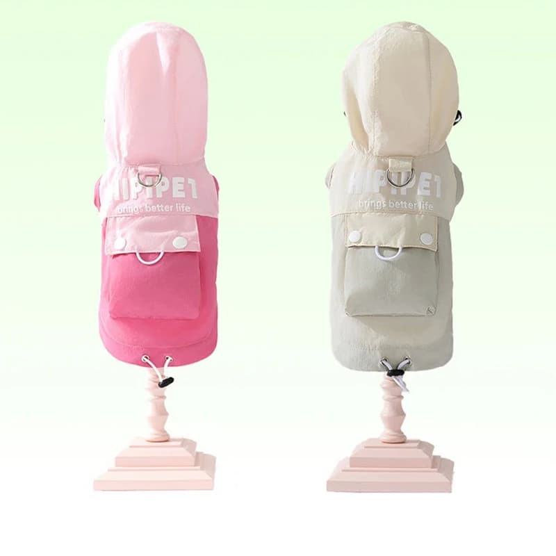 Teddy Patchwork Punch Vest Dopamina Abbigliamento per cani Estate Bichon Frise Felpa con cappuccio traspirante con fibbia al guinzaglio