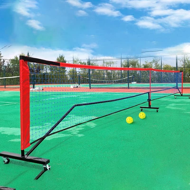 Rastrelliera per rete da pickleball portatile Rete da pickleball pieghevole Reti per rack da tennis per allenamento regolabili Attrezzatura per palline da competizione all'aperto