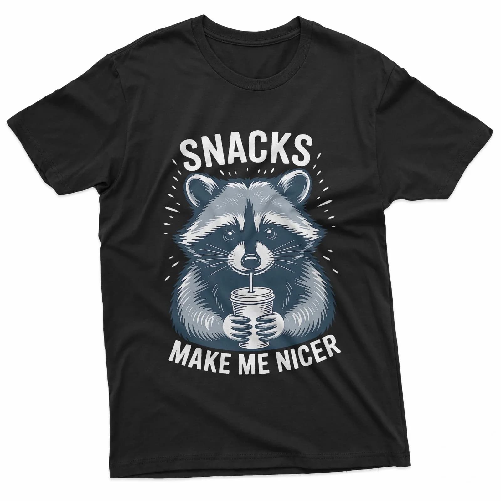 T-shirt divertente con razzo che ama le snack, umorismo alimentare