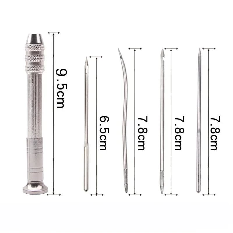 Leather Sewing Awl Set - Replaceable Needles & Multifunctional Tool for Shoes Repair, Punch Stitching & DIY Leathercraft