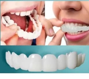 Protesi Dentarie Temporanee Rimovibili per Sbiancamento Denti, Copertura per Sorriso Perfetto CK848-fro