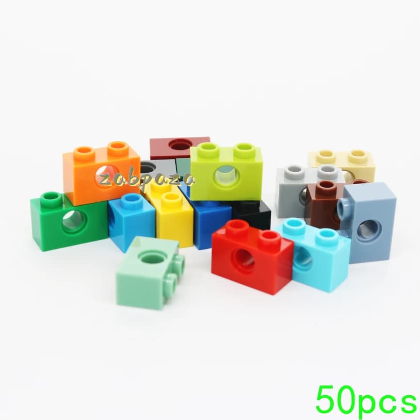 50PCS MOC 3700 1x2 Con Foro Building Blocks Kit High-Tech Connettore Casa Mattoni Educativi FAI DA TE Giocattoli Per Bambini Regali Di Compleanno