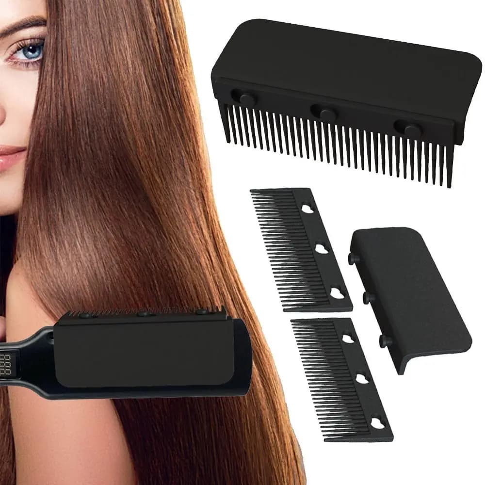 Hair plate, flat iron comb, fixing clip, type V, agile comb, washable, disassembly, hair plate, barber comb