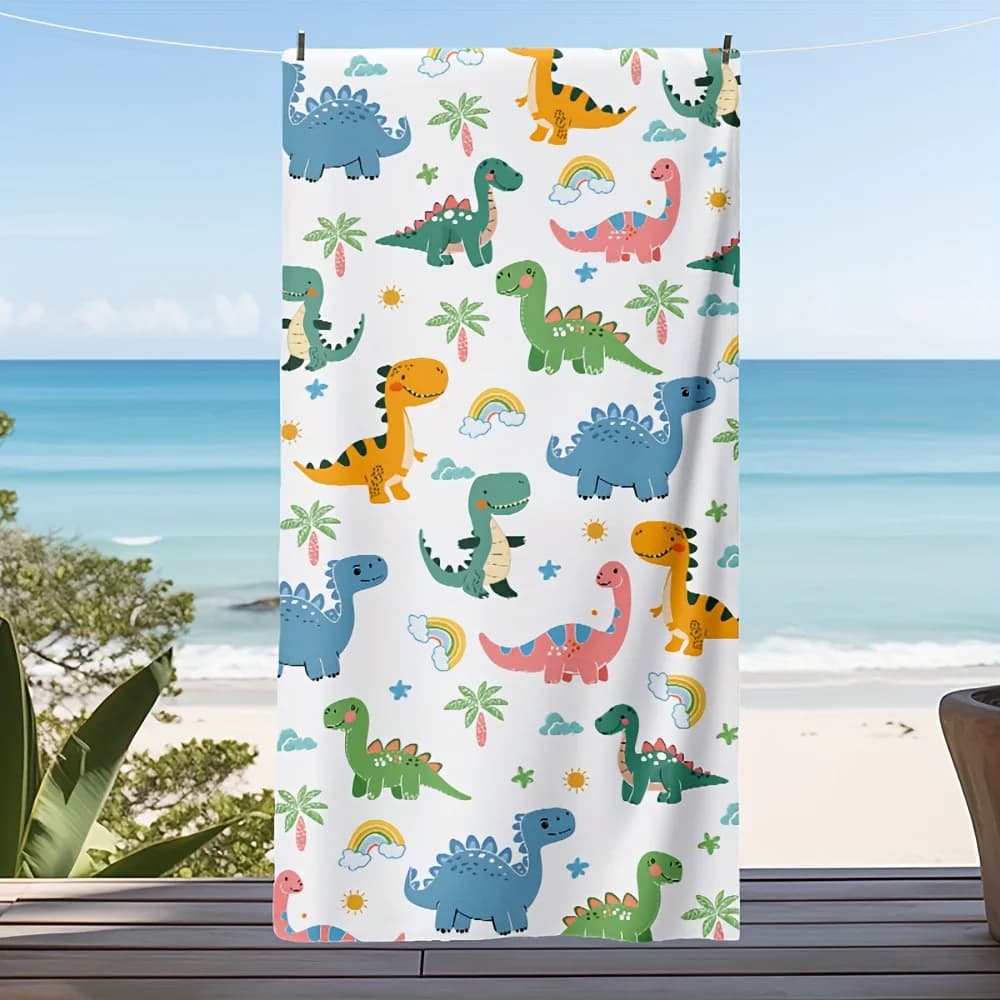 Telo mare blu oceano, stampa con conchiglie e stelle marine, 2D, piatto, ad asciugatura rapida, assorbente, leggero, per viaggi estivi, piscina, nuoto