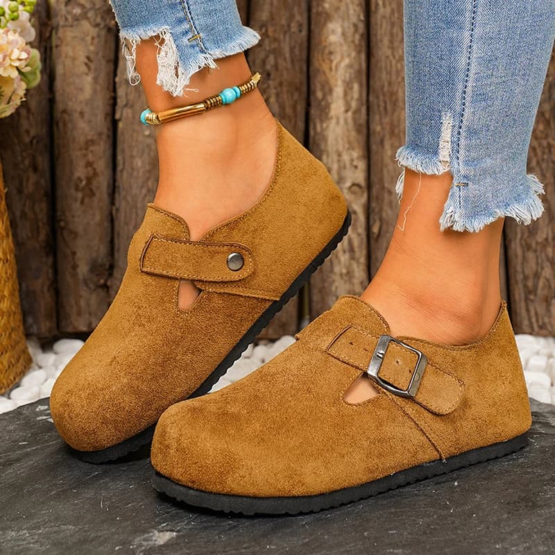 Scarpe Birken Vintage con Tacco Piatto, Mocassini Casual da Donna Primaverili Taglia Grande 44, Antiscivolo con Punta Rotonda
