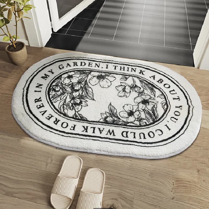 Anti-slip bath mat Floral Zerbino Absorbent carpet Entrance mats Balcony mats Living room Bathroom kitchen furniture plush carpets