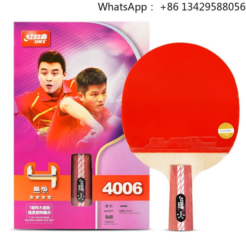 Originale DHS 4002 4 Stelle Brufoli in Gomme Racchette da Ping Pong Mazza da Ping Pong