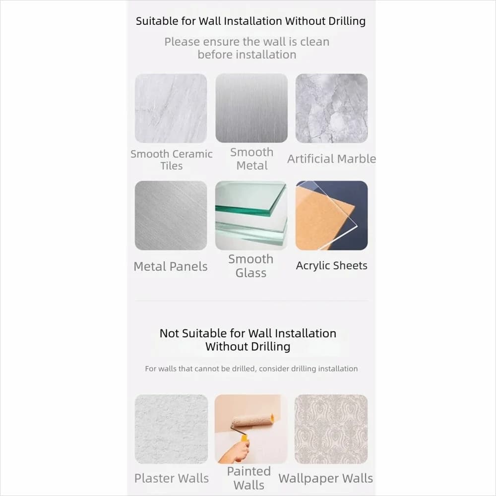 Strong Suction Cup Suction Cup Hair Dryer Holder Removable Design No Damage To Wall Hair Dryer Storage Hanger Easy Installation