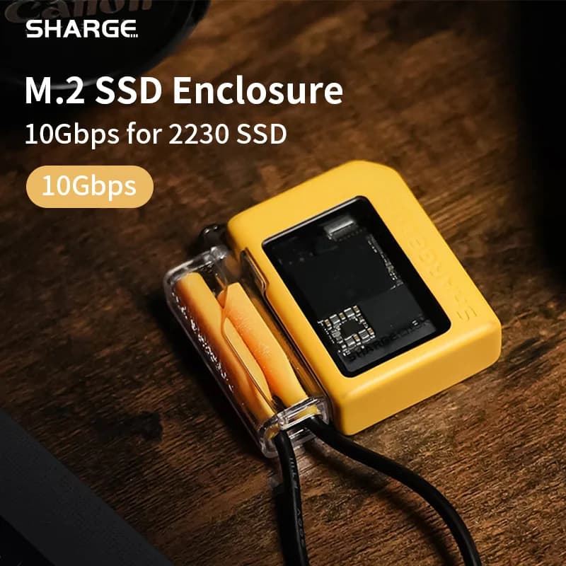 Custodia SSD SHARGE M2 NVMe Custodia PCIe da 10 Gbps USB 3.2 Gen2 Adattatore esterno gratuito con sistema di raffreddamento attivo per 2230SSD 2TB