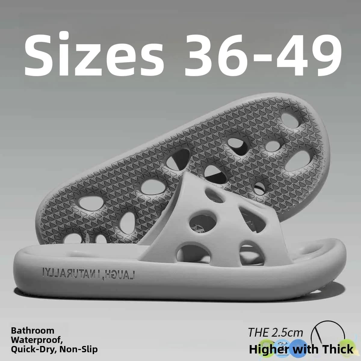 Ciabatte da uomo taglie forti, nuove estive 2026, impermeabili per bagno, da interno, comode in EVA, slip-on per coppie