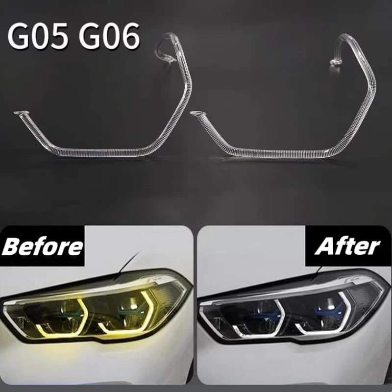 Striscia Guida Faro Luce Diurna a Tubo DRL per Auto BMW X5 X6 G05 G06 2019 2020 2021 2022 Angel Eye