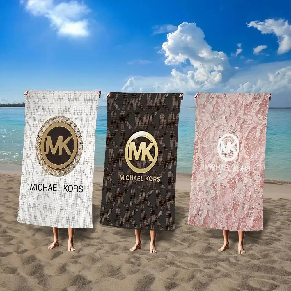 Asciugamano da Spiaggia Anime con Logo Moda M-MichaelS K-Kors, Morbido e Assorbente, Regalo per Bambini, per Viaggi, Campeggio, Palestra