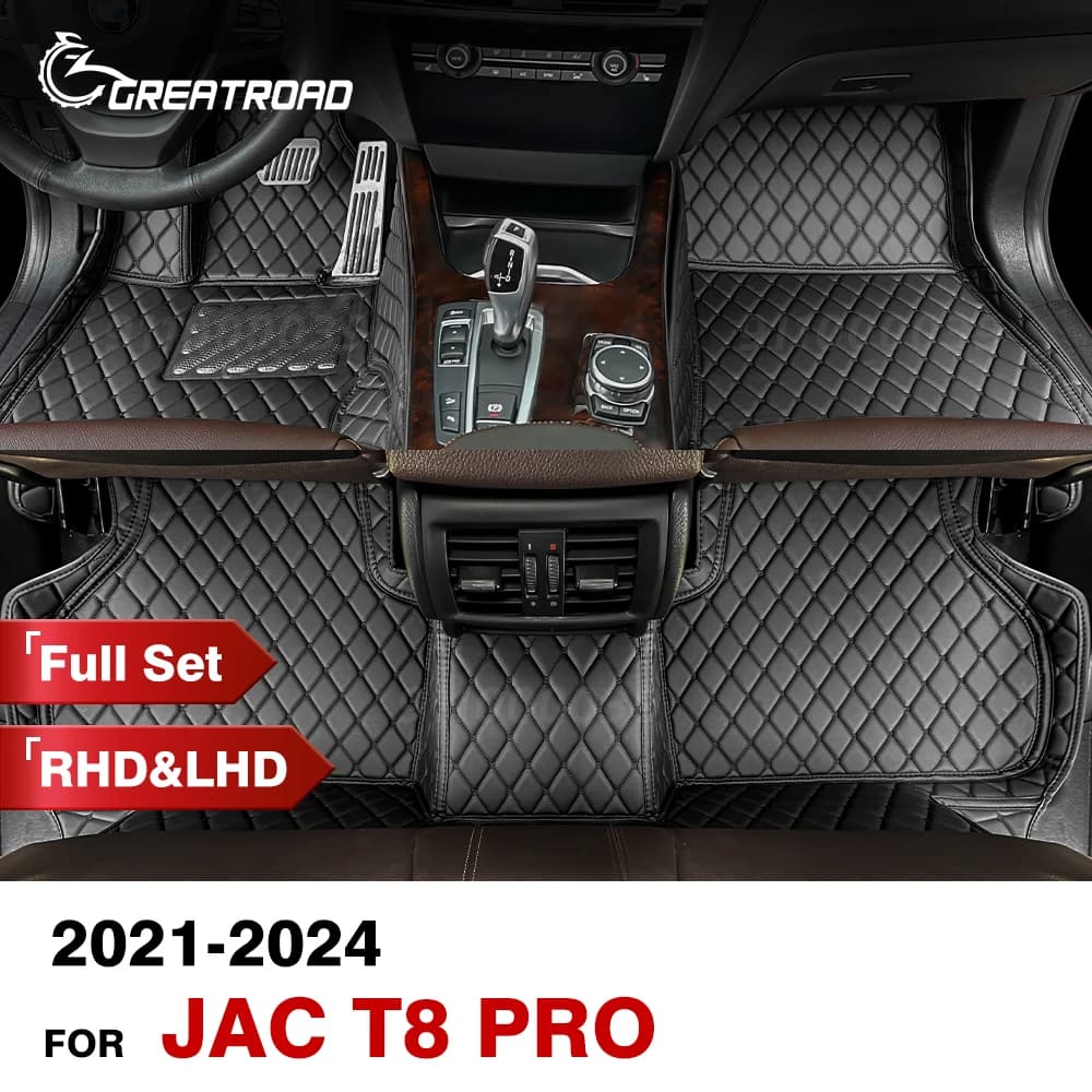 Tappetini auto per JAC T8 Pro 2021 2022 2023 2024 Tappetini auto personalizzati Automobile Tappeto Copertura Accessori interni